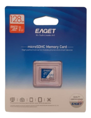 Imagen 2 de 10 de Memoria Micro Sd 128gb De 100m Mb/s Eaget Mod Xc