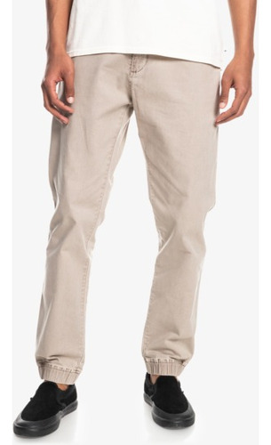 Pans Jogger Pantalon Quiksilver Khaki Hombre Talla S