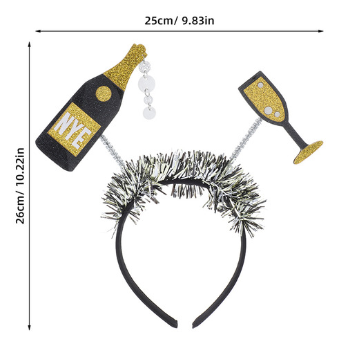 Diadema De Feliz Año Nuevo, 2 Unidades, Con
