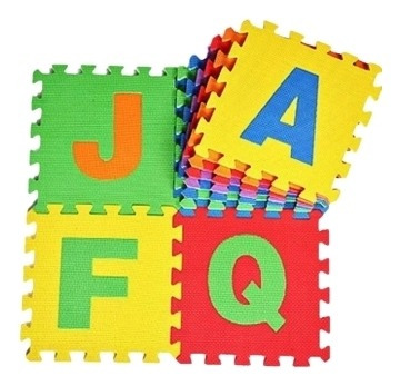 Alfombra Foami Para Bebé 30x30 Número Y Letras