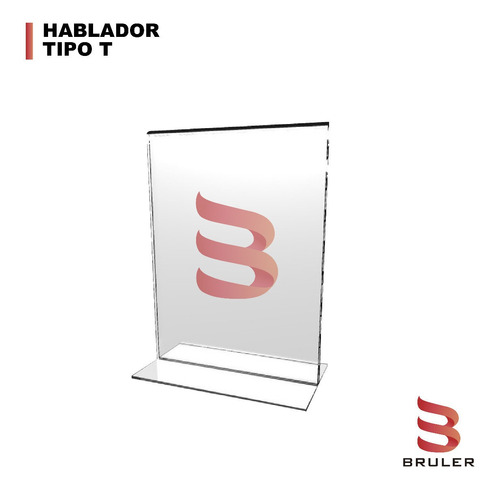 Hablador Acrílico Display A3 A4 A5 A6 Tipo T