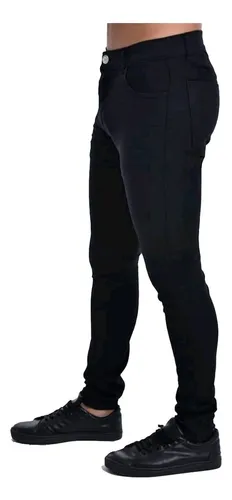 Pantalon negro online hombre chupin