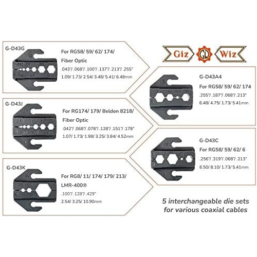 Kit De Herramientas De Engarce Rápido Coaxial De Rf Er...