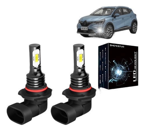 Fwefww 6500k 200w 8000lm Coche Led Luces Antiniebla 9005