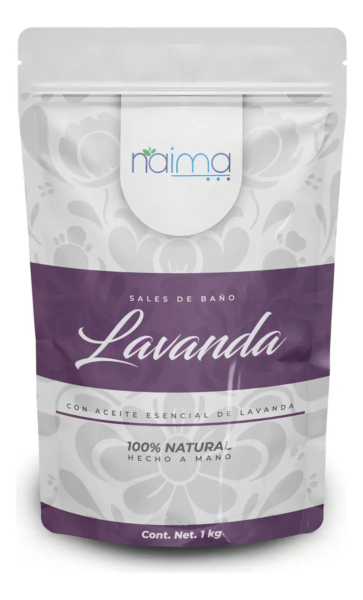 Sales De Baño Lavanda Natural 1kg - Sal De Epsom Relajante