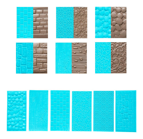 6 Piezas Pastel Encaje Relieve Molde Silicona Pastel Borde