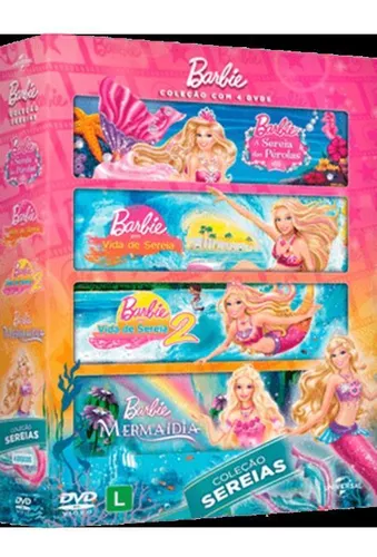 Coleção Barbie Sereias - Box com 4 DVDs - Novo Lacrado