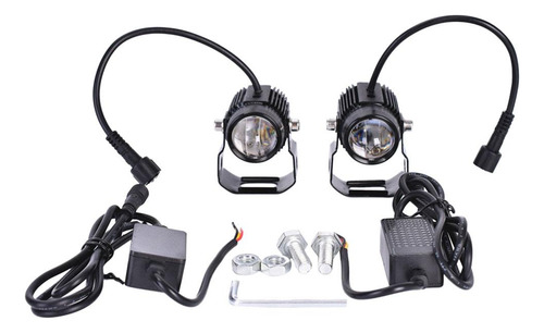 1 Par De Luces Auxiliares Flood White Yellow Led Antiniebla