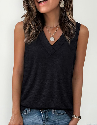Camiseta Sin Mangas Casual Tank Top De Mujer Sin Mangas