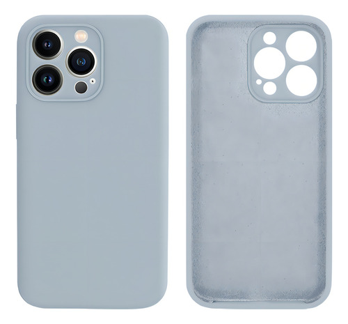 Capa Capinha Compatível iPhone 14 Pro Com Proteção De Câmera Cor Azul Bebe