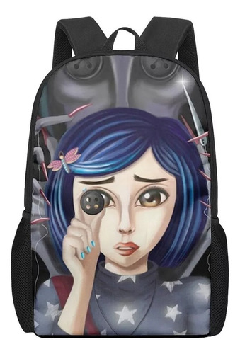 Mochila Escolar Infantil Con Diseño 3d De Coraline The Sec