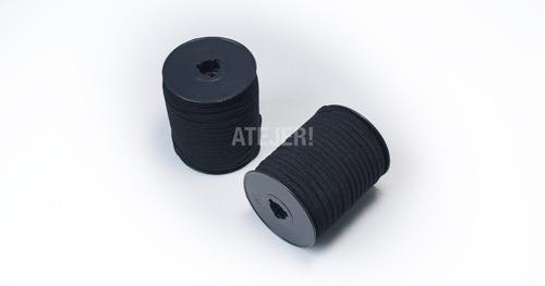 Imagen 3 de 10 de Elástico 5mm X 100 Metros Para Barbijos Y Tapaboca Negro