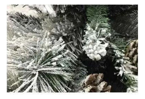 Aw218 Árvore De Natal Nevada Luxo Com Pinhas 1,80m 694 Galhos