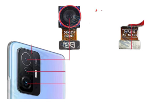 Camara Trasera Superior De Xiaomi 11t 5g Mod 21081111rg Org (Usado)