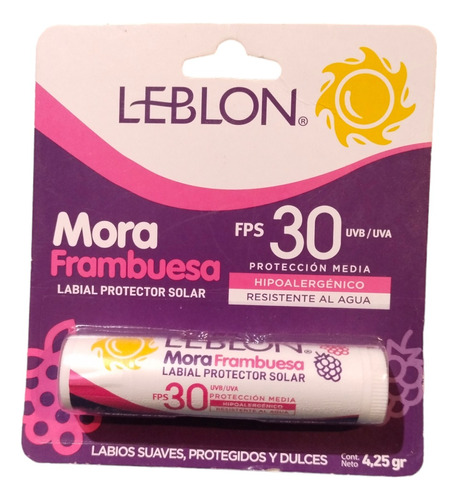 Pack X2 Labial Leblon Mora Frambuesa Fps30 Protector 4.25g