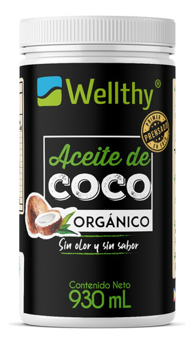 Aceite Orgánico De Coco 930 Ml Wellthy