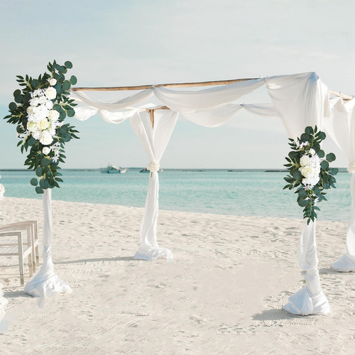 - Decoraciones De Telón De Fondo De Boda Con Guirnalda