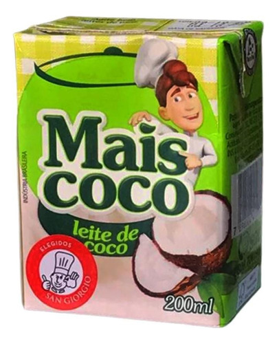 Sin Tacc- Leche De Coco Tetra Mais Coco 200ml. Origen Brasil