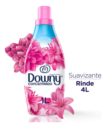 Downy Flores de Verano Suavizante Concentrado para Ropa 1L