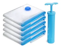 Comprar Saco A Vácuo 50x60cm Roupa Mala Viagem Casa Kit 5 Un + Bomba