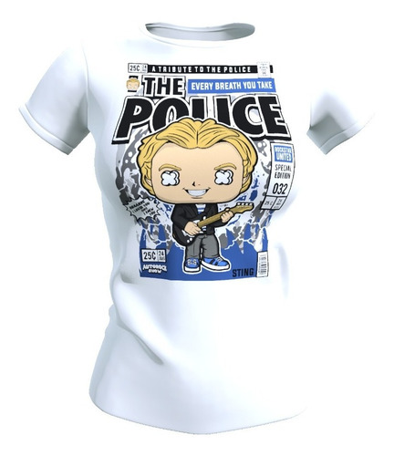 Polera Mujer Diseño The Police, Sting, Poliester