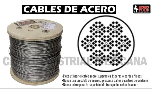 CABLE ACERO tipo sirga, 1.5 mm grosor