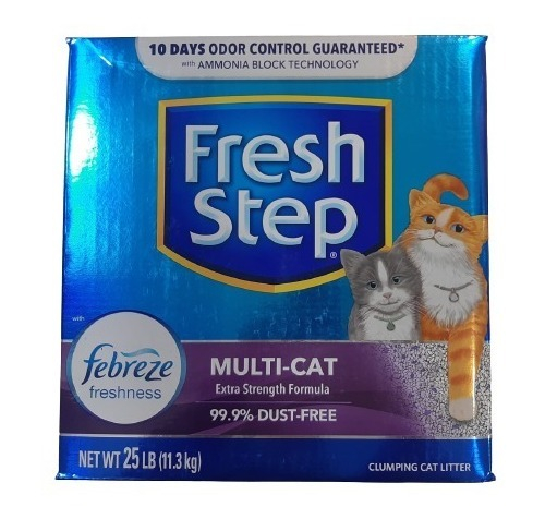 Arena Para Gato Fresh Step Multi Cat Con Febreze 25 Lb