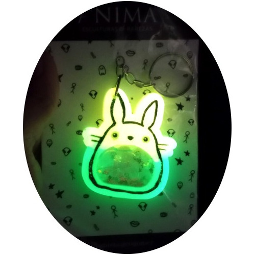 Llavero  Shaker Resina  Totoro Brilla En La Oscuridad