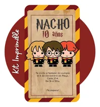 Comprar Kit Harry Potter Imprimible Cumple Candybar Personalizado