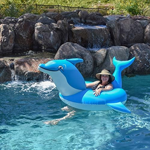 Balsa Inflable Gofloats Dolphin Party Tube, Flotador Con Est
