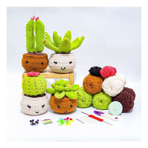 - Kit De Inicio De Crochet Material Tejido De Cactus 4