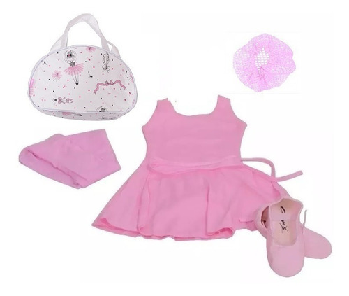 Roupa De Bale Ballet Kit Completo Com Bolsa 