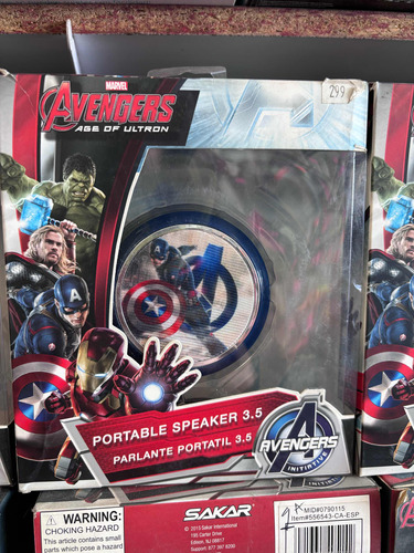 Bocina Avengers Capitán América Recargable, Entrada Plug 3.5