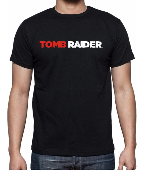 Tomb Raider "Logo" Camiseta Nuevo Y Oficial! Negro