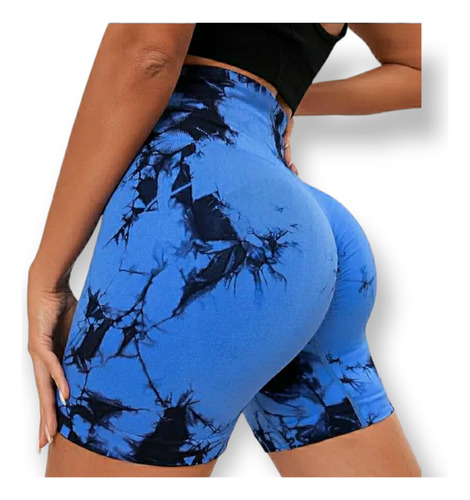 Short Deportivo Gym Tie Dye Push Up