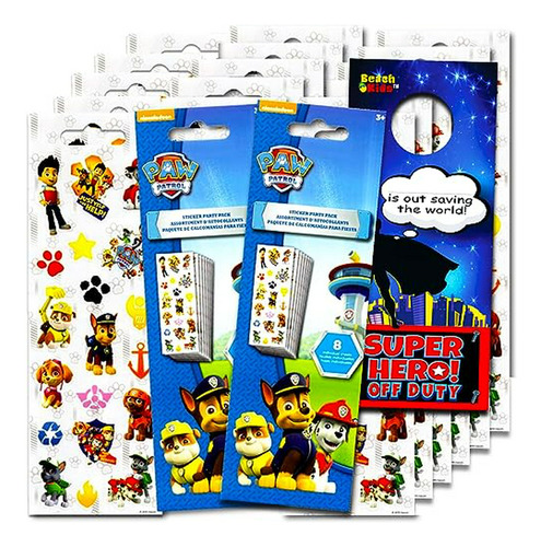 Paw Patrol Party Favors Sticker Pack Bundle