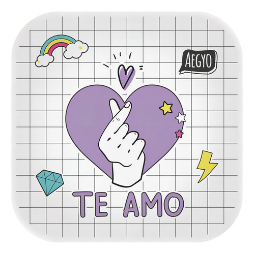 Luminária Te Amo K Pop Cor da cúpula Branco Cor da estrutura Branco 127/220V
