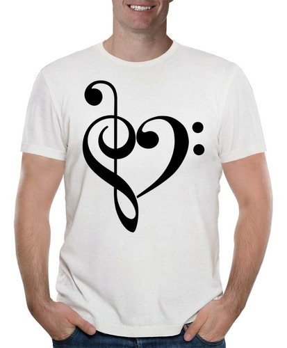 Remera Clave De Sol Fa Música Hombre Purple Chick