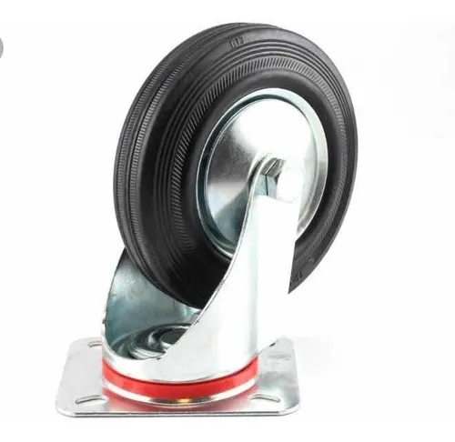 comprar Rueda De Goma Base Giratoria De 75 Mm.