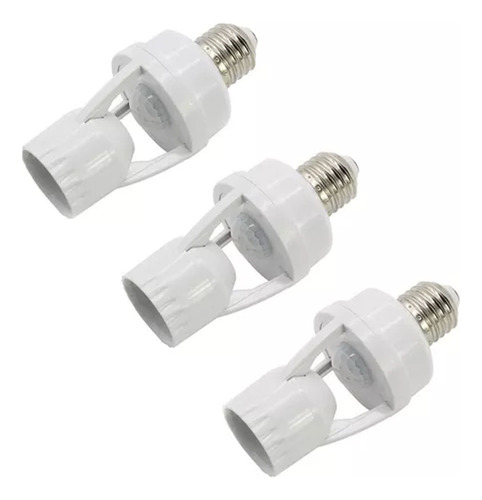 3pcs Socket Con Sensores De Movimiento 360° Y Luminosidad