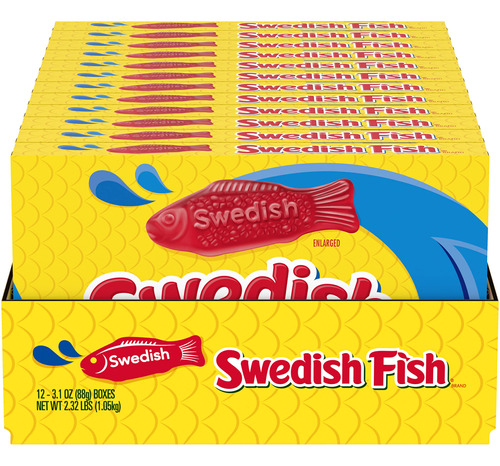 Swedish Fish Caramelos Suaves Y Masticables, Cajas De 12 - 3