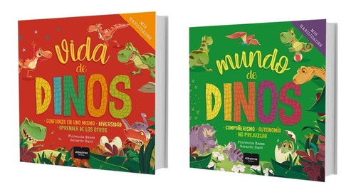 ** 2 Libros Mundo + Vida De Dinos ** Florencia Esses