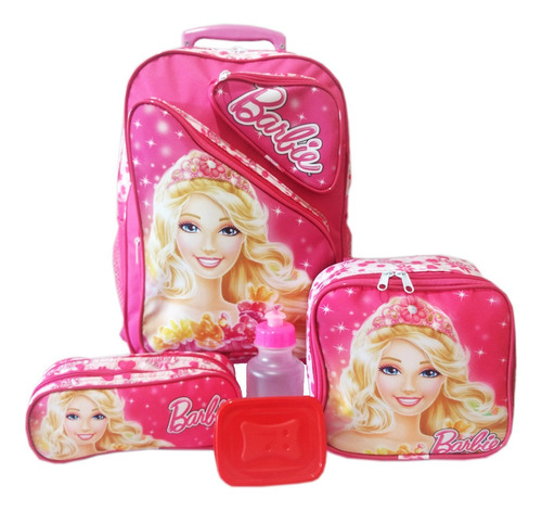 Kit Mochila Infantil Barbie Tam G Rodinhas