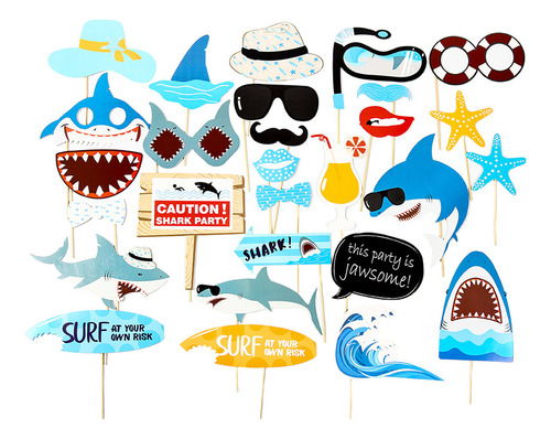 Accesorios Fotográficos Para Fiestas Con Temática De Tiburon