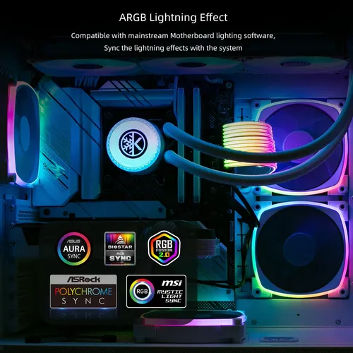 Watercooling Kingcool Aqua Freeze Aio Amd Intel 240mm Negro