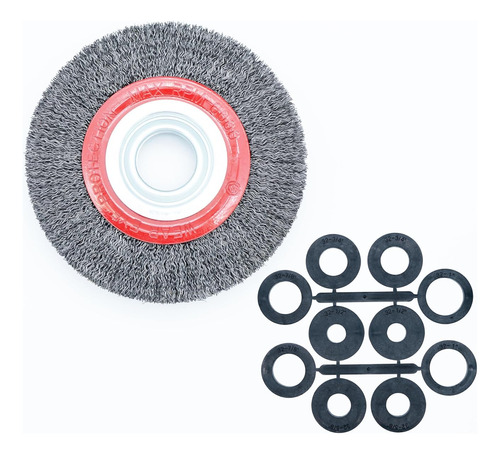 6inch Bench Wire Wheel Brush Set With Coarse Crimped Steel W