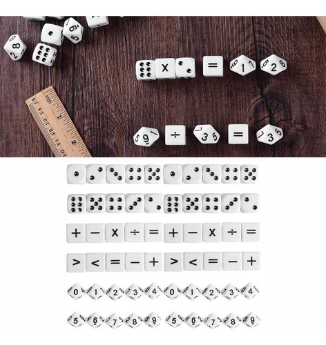 30x Suministros De Dados Matemáticos Juego De Troqueles De