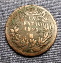 Comprar Moneda Un Centavo 1887, República Mexicana. En Cobre.