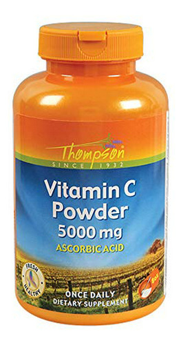 Thompson Vitamin C Powder | 5000 Mg | Ácido Ascórbico Puro 1