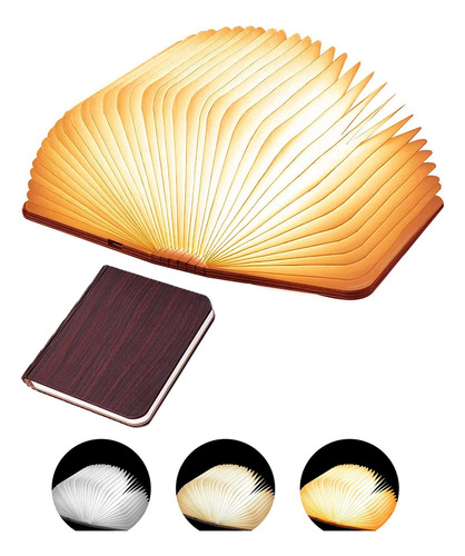 Lámpara De Madera Para Libros Luz Led De Noche Novedosa Lámp